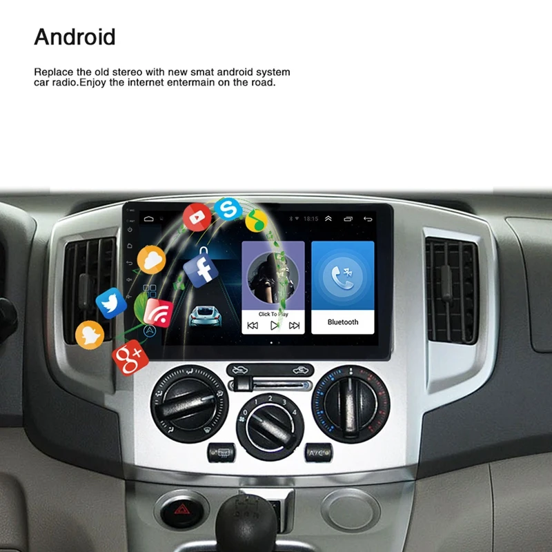  10.1 Inch Android 8.1 Universal Car Player 2 Din 1G RAM+16G ROM Double Din Car MP5 Play Radio GPS N