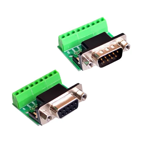 DB9 RS232 последовательный к терминалу переходник папа мама разъем Breakout Board черный +