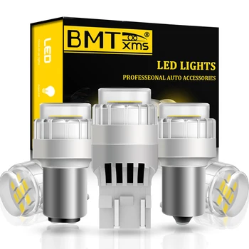 

BMTxms 2x T20 7440 7443 W21W W21/5W P21W LED BA15S BAY15D PY21W DRL Day Light T15 W16W Reverse Lamp 1200LM Canbus For Car