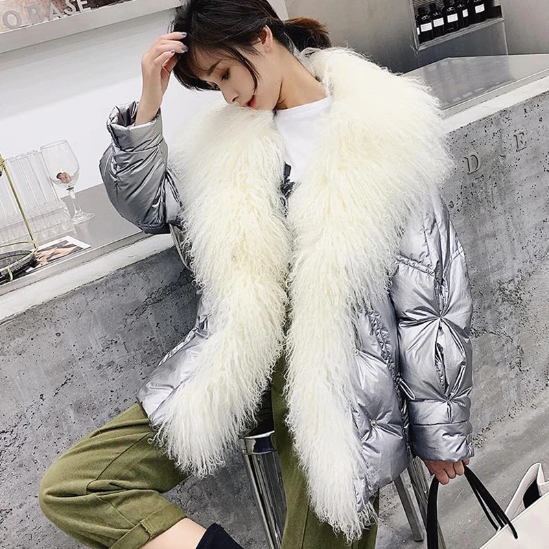 TWOTWINSTYLE повседневное лоскутное меховое женское хлопковое пальто с длинным рукавом корейское Женское пальто осень зима негабаритная Мода