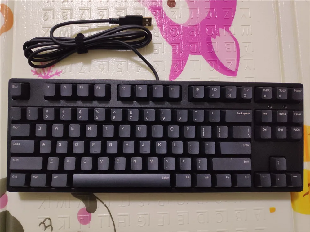 Teclado de Jogos Ikbc Teclado Mecânico Tenkeyless Pbt Keycap Cherry mx Prata Interruptor Marrom Velocidade Não Retroiluminado C87 Tkl