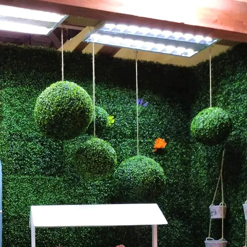 New Arrival Artificial Plastic Milan Grass Plant Kissing Ball Hanging Craft Ornament For Home Garden Wedding Centerpiece Decorat