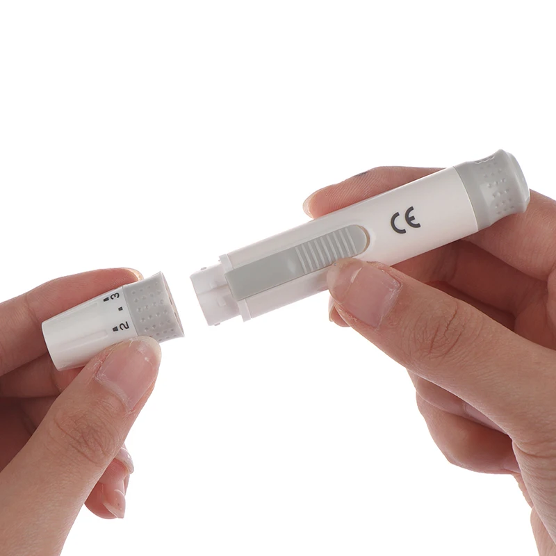 1 шт. ручка в форме ланцета, устройство для снятия лака для диабетиков, для сбора крови, регулируемая глубина, тест-тест на глюкозу, ручка