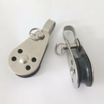 

2x Nylon Sheave Pulley Block With Removable Pin Bracket 316 Stainless Steel 25mm