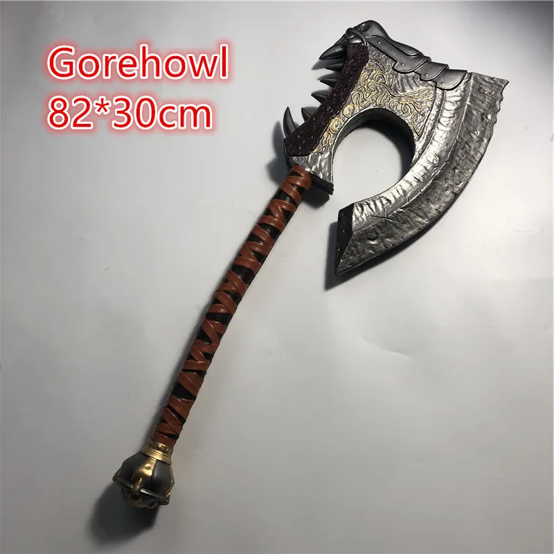 1:1 Anime Cosplay Wow Battle Axe Gorehowl Gioco Film Halloween Cosplay Thrall Axe Pu Armi Gioco Di Ruolo Modello Giocattolo Prop 82Cm