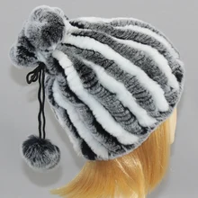 Распродажа! натуральный настоящий мех кролика, шапка, зимняя теплая шапка из меха кролика Рекс, женская теплая шапка и шарф, двойное использование