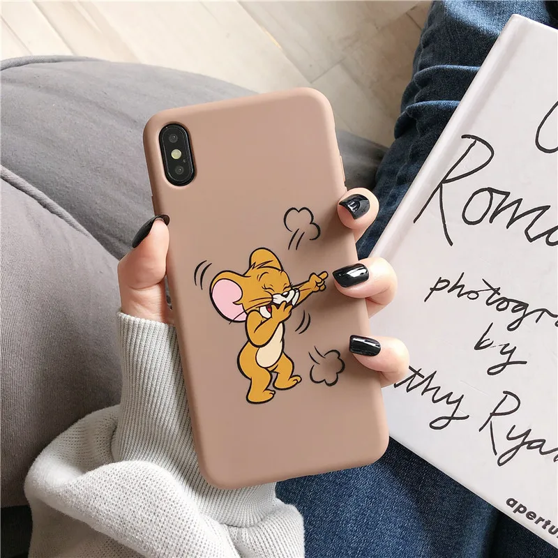 Чехол для Xio mi Xiao mi Red mi Note 7 8 Pro, чехол с милым мультяшным Томом и Джерри, силиконовый чехол для Xiaomi mi 9 mi 9 A3 Lite Etui - Цвет: 1 Mouse