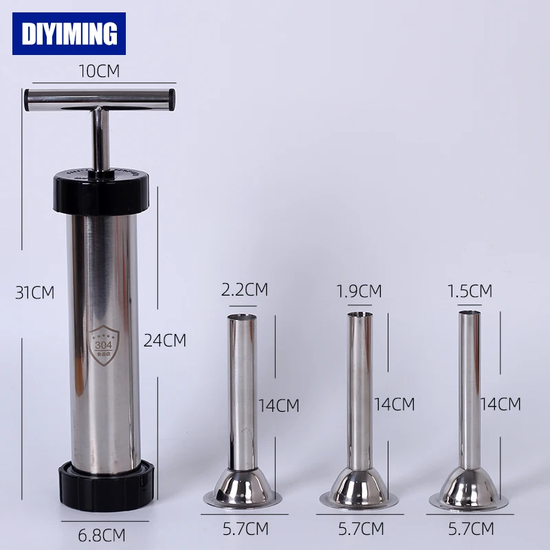 Manual Sausage Meat Fillers Machine Sausage Stuffer Hand Operated Machines Funnel Nozzle