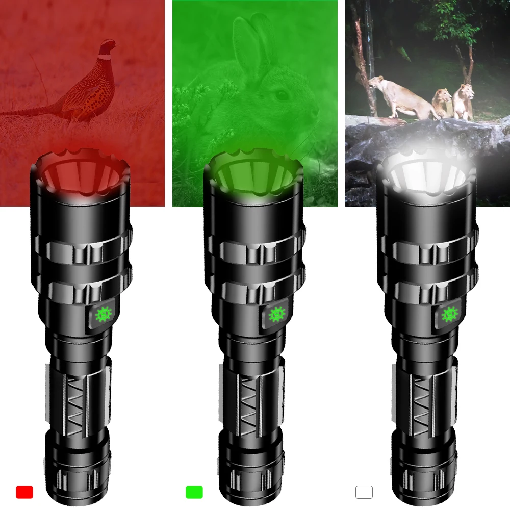 Тактический фонарь высокой люмен L2 светодиодный красный/зеленый/белый водонепроницаемый фонарь с как открытый охотничий фонарик