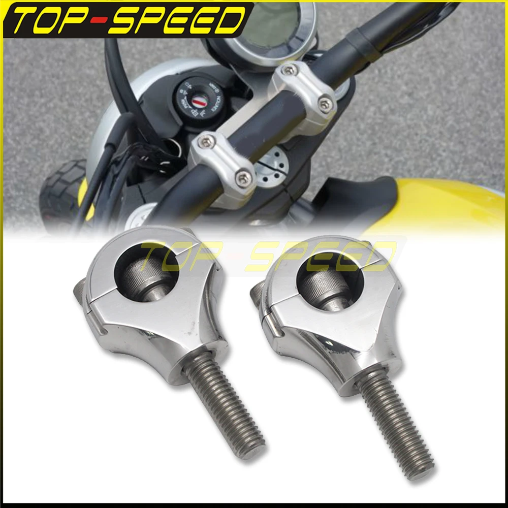 Polish Motorcycle 1/2 "Twin Adventure Sports Manubrio Riser Clamp Estendi Manubrio Per Harley Sportster Chopper Scr7