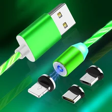 Течёт светильник, магнитный Micro USB кабель для samsung type-c, зарядка, Магнитный адаптер для зарядки, кабель для телефона для iphone