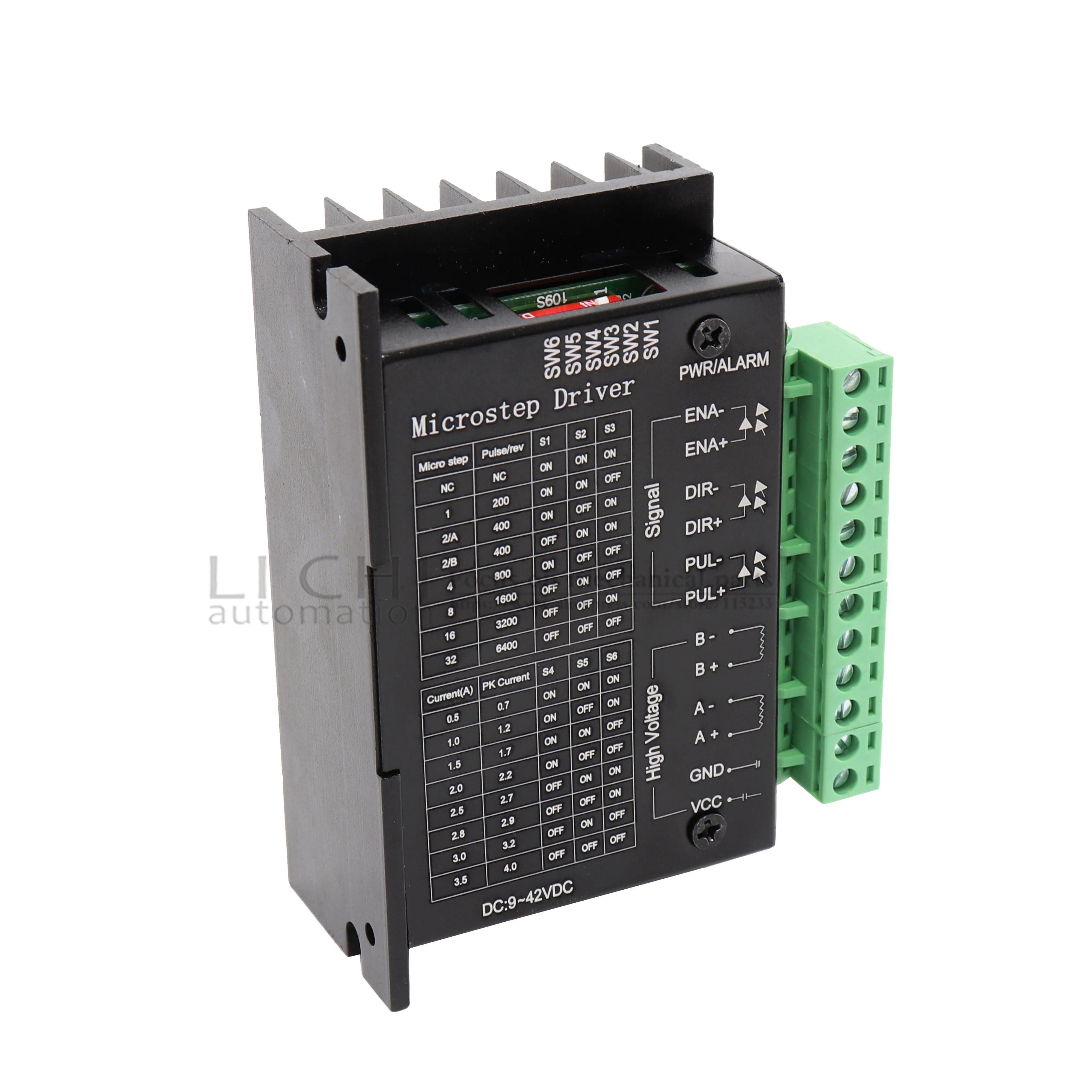 Драйвер шагового двигателя TB6600, двухфазный 9-42VDC 4A для NEMA17 NEMA23, контроллер маршрутизатора с ЧПУ для 3D принтера, бесплатная доставка Драйвер шагового двигателя TB6600, двухфазный 9-42VDC 4A для NEMA17 NEMA23, контроллер маршрутизатора с ЧПУ для 3D принтера, бесплатная доставка