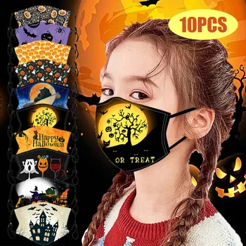 

10PCS Kids Children FaceMasks Masks Protective Mouth Cover Reuseable Mouth Face Mask Washable Mouth-muffle Cloth mondmaskers