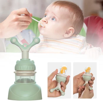 

Home Toddlers Dustproof Baby Fruit Feeder Pacifier Non Slip Fresh Food Soft Silicone Easy Clean Teething Toy Safe Portable