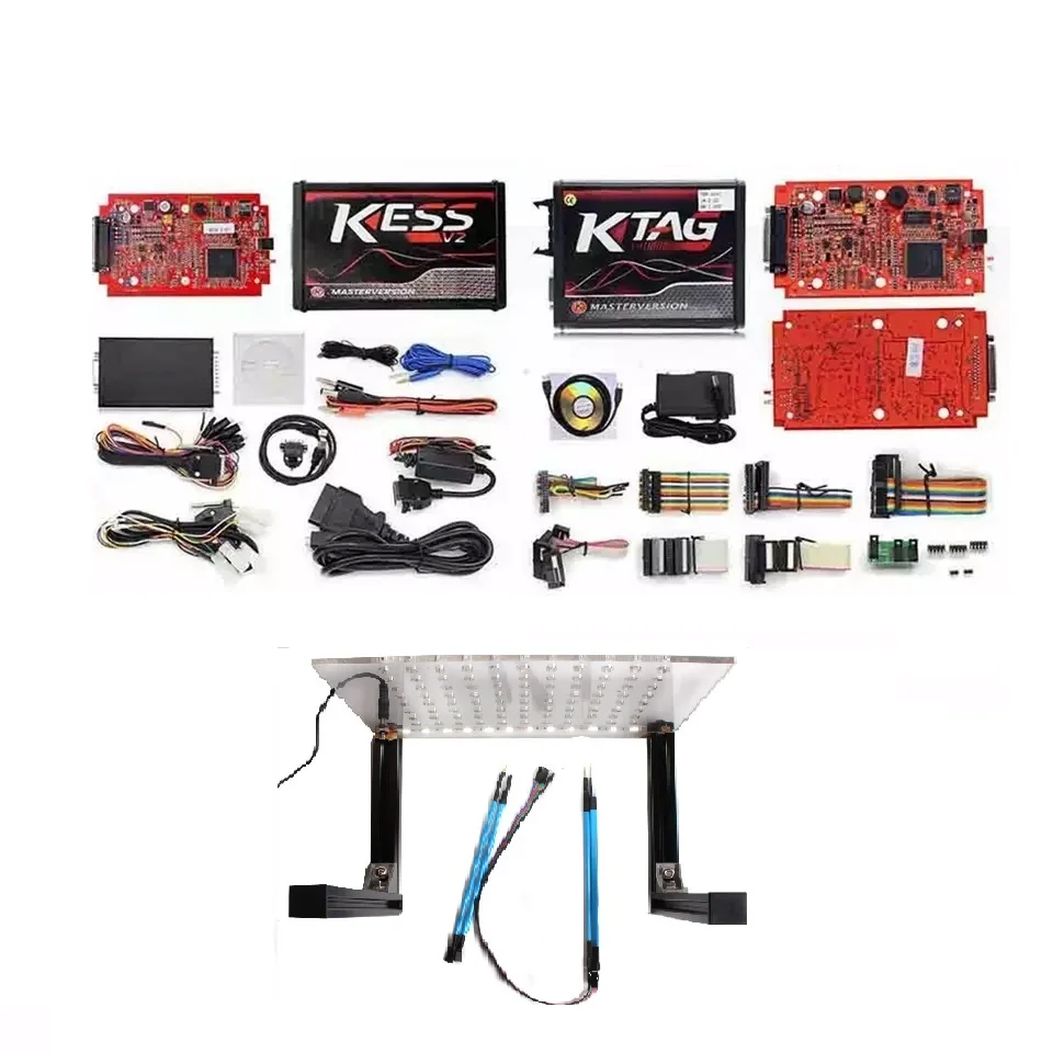 KESS KTAG V7.02 SW2.25 онлайн 4LED Красный Ktag 7,02 Ktag Kess V2.47 K-tag Kess V2 V5.017 V2.47 Ktag Master Kess 5,017 OBD2 Master - Цвет: SHOW AS THE PHOTO