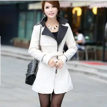 

coats Women 2018 Autumn Winter Fashion Wool Coat Casual Jackets Blend Female Elegant Long Sleeve Wool Coat Outwear jackets 3XL