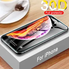 Защитное стекло для экрана для iPhone 11 Pro X XR XS Max, закаленное стекло, полное покрытие, стекло для iPhone 11 7 8 6 6s Plus, защитная пленка