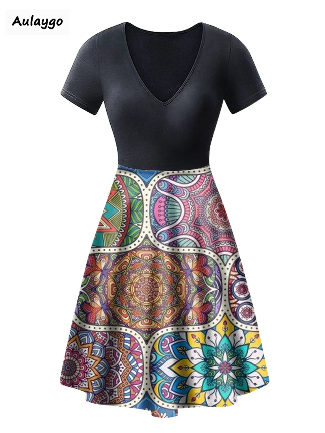 

2020 New Arrival Floral Dress Plus Size Women Summer Style Feminino Vestido Casual Ladies Dress Boho Sundress Vetement Femme