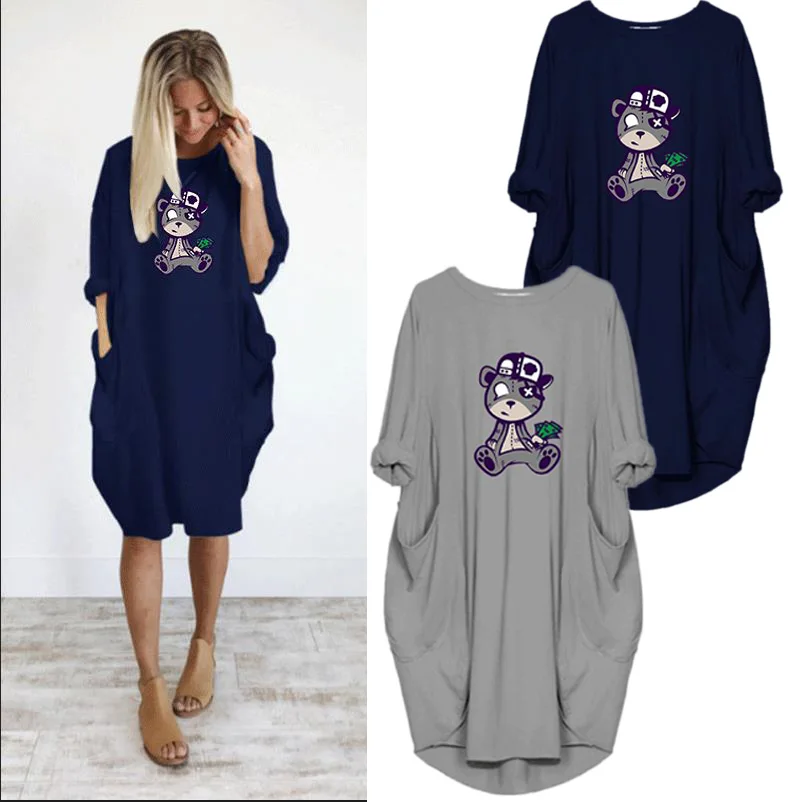 

Plus Size Woman Dress Summer Long Sleeve Dresses Fashion Party Night Vestidos Autumn Spring Casual Clothes Vestido De Mujer