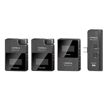 

COMICA BoomX-D UC2 2.4G Digital Wireless One with Two Microphone System Lavalier Lapel Microphone for Type-C Port Smart Phone
