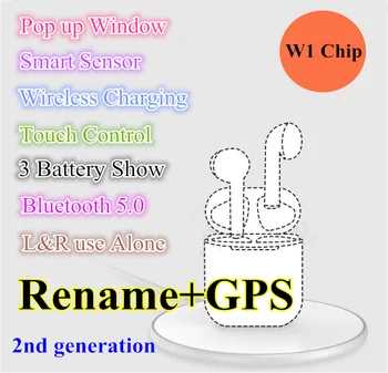 

Rename Air2 W1 Chip Pop up Window Connect Generation 2nd Bluetooth Earphones Earbuds TWS GPS Loaction in ear Wireless Headphones