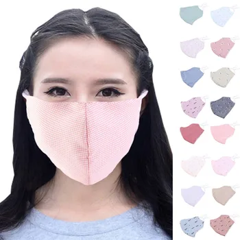 

2020 Unisex printed lattice cotton dust mask can be washed and reusable double-layer anti-dust anti-UV mask riding mask маска