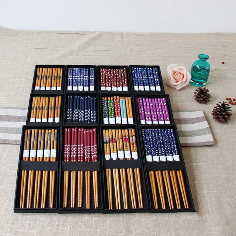 Многоразовые китайские классические деревянные Традиционные палочки для еды