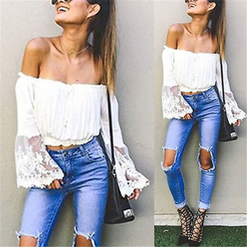

2020 Cover Up Lady Cotton Lace Hollow Crochet Swimwear Cover-up Off Shoulder Lotus Leaf Bikini Beach Swimsuit Cover Up Tunic