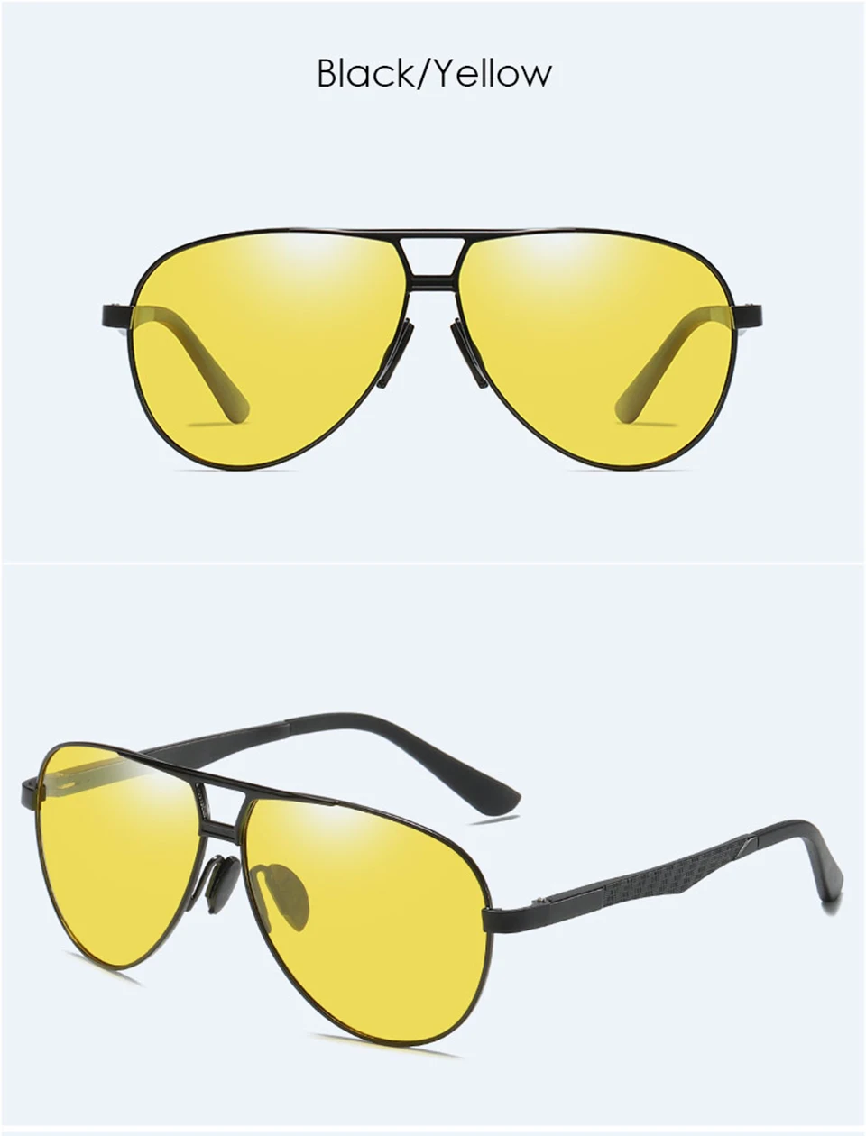 Высокое качество авиационные очки ночного видения мужские поляризованные Роскошные брендовые дизайнерские солнцезащитные очки с двойным мостом для вождения 5 цветов