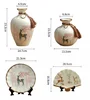 3Pcs）European Ceramic Vase Dried Flowers Flower Arrangement Wobble Plate Living Room Entrance Ornaments Home Decorations 6