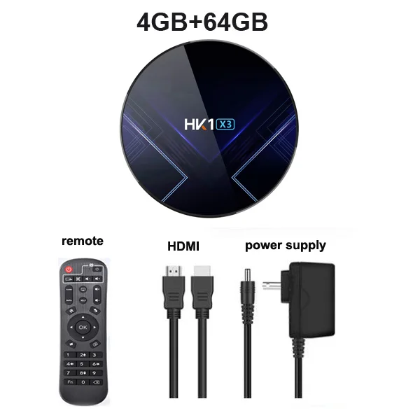 4GB 64GB HK1 X3 Android 9,0 ТВ приставка Amlogic S905X3 4G ram 32GB 64GB rom 128GB quad core 2,4G/5 GHz Wifi BT 1000M H.265 Youtube медиаплеер - Цвет: 4GB 64GB