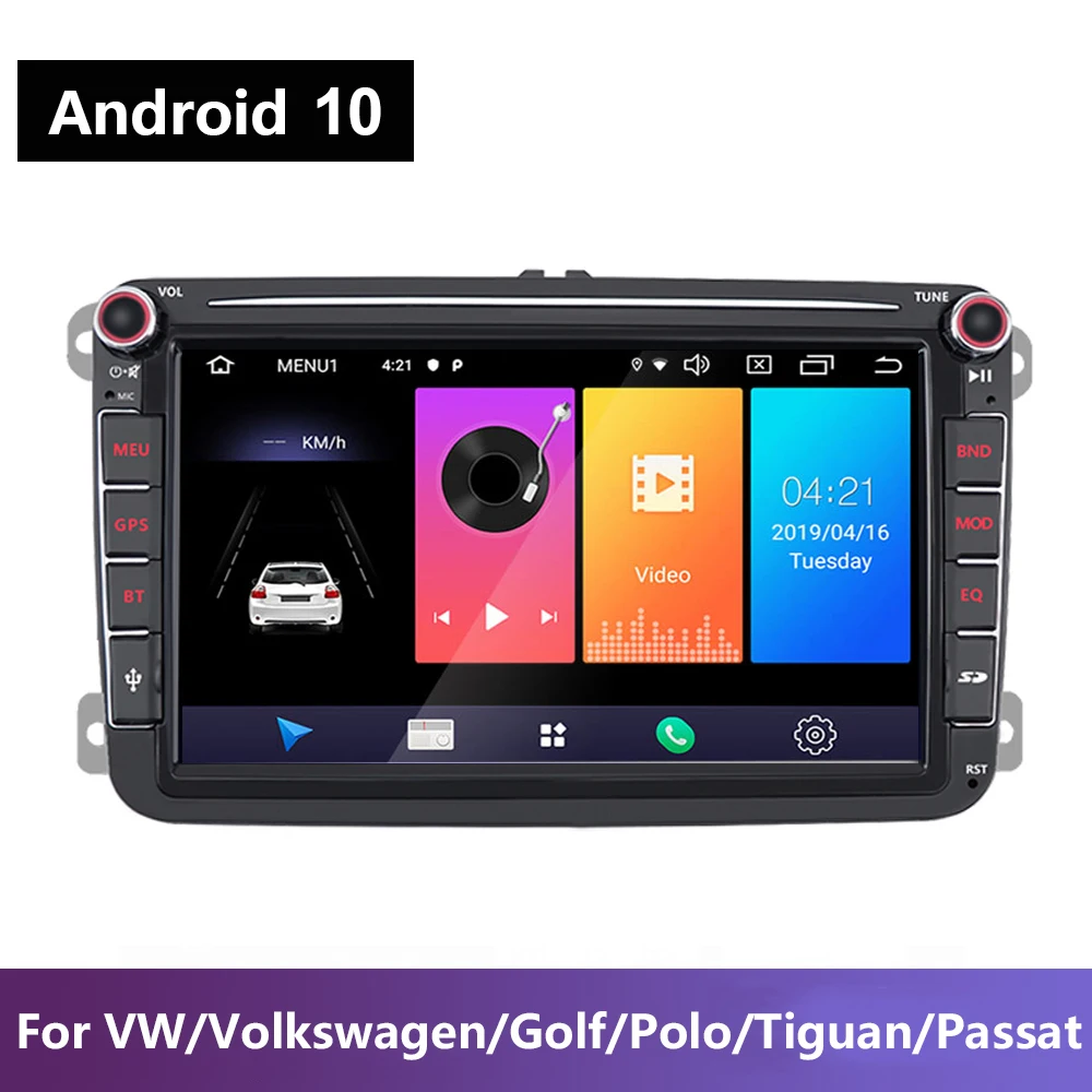 Автомобильный мультимедийный плеер проигрыватель на Android 10 2DIN для