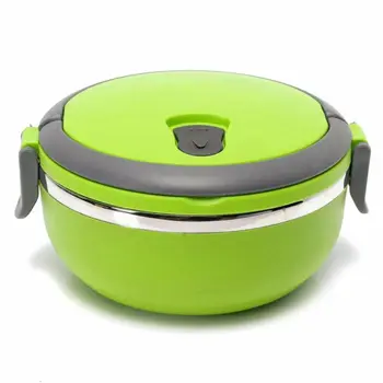 

Round Lunch Box Kitchen Dining Bar Storage Organizer Container Students Office Workers Supplies Compartment Dinnerware Travel