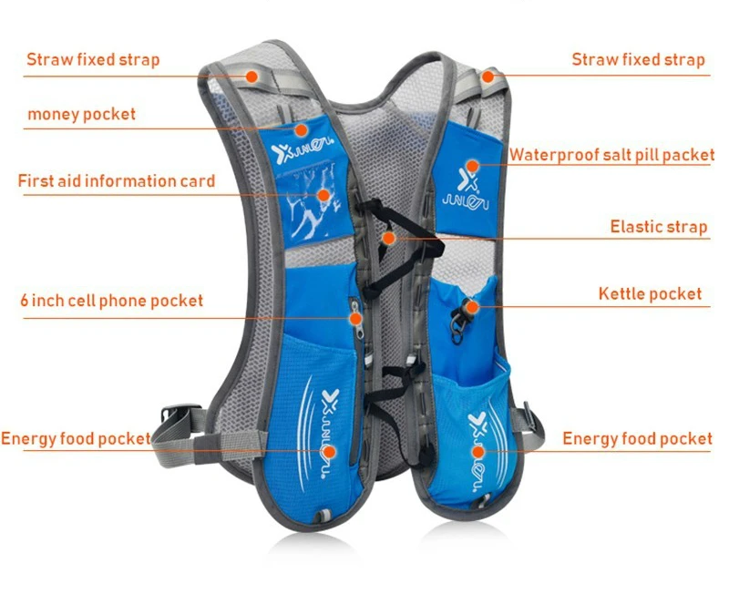 Мужской/женский рюкзак для бега, жилет-рюкзак против обезвоживания, открытый марафон, беговые рюкзаки, фитнес, Велоспорт, спортивная сумка для воды, мочевого пузыря