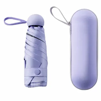 

5 Folding Sunscreen Capsules Umbrella Foldable Rain Gear Supplies Shade Sunny Umbrella Ultra Light Sun-proof Umbrella