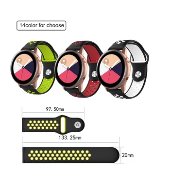 

Replacement Bracelet for Samsung Galaxy Watch Active 1 watchband Silicone 20mm Strap for Galaxy Active 2 SM-R830/R820 Straps