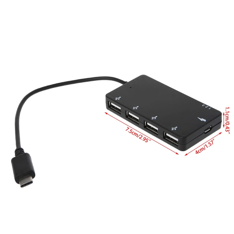 Тип C OTG 4 Порты и разъёмы концентратор USB зарядный кабель-адаптер для смартфонов Tablet PC/Mac OS