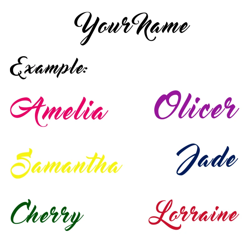 Custom Text Vinyl Lettering Sticker Decal Personalized Name Window Wall Car Door