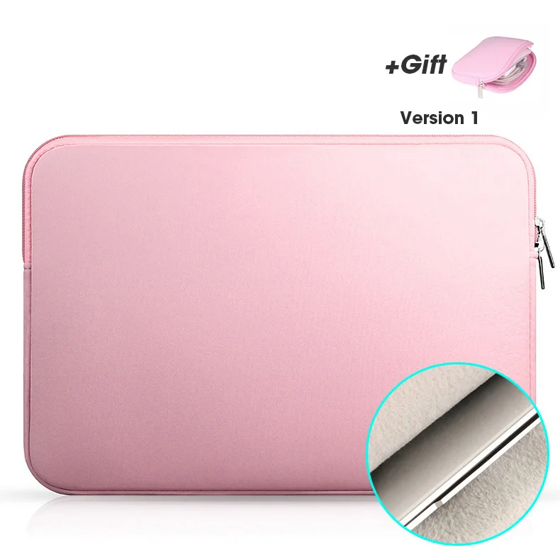 Чехол для ноутбука Macbook Air Pro 11 12 13 14 15 Xiaomi lenovo Asus Dell hp notebook Sleeve 13,3 15 дюймов защитный чехол - Цвет: Pink