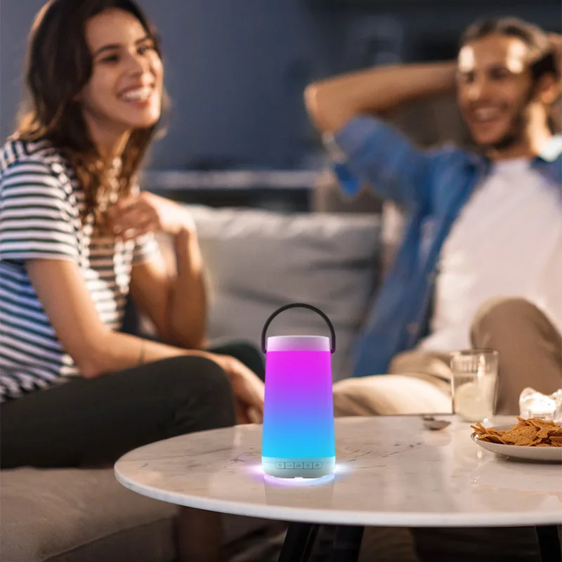 Уличная умная bluetooth колонка светодиодная портативная беспроводная