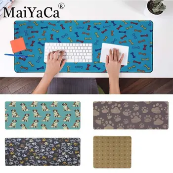 

MaiYaCa Cool New dog footprint Paw bone Rubber Mouse Durable Desktop Mousepad pc desk gaming mouse pad free mouse pad