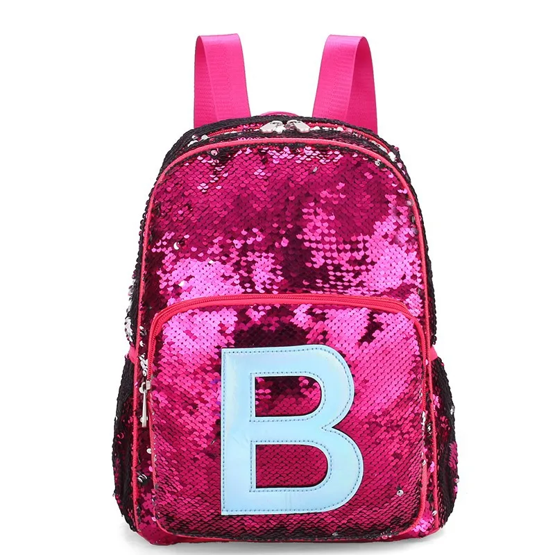 Модный женский рюкзак с блестками для девочек-подростков, сумки с блестками для путешествий, школьные сумки, яркие блестящие рюкзаки на плечо с буквами - Цвет: Красный
