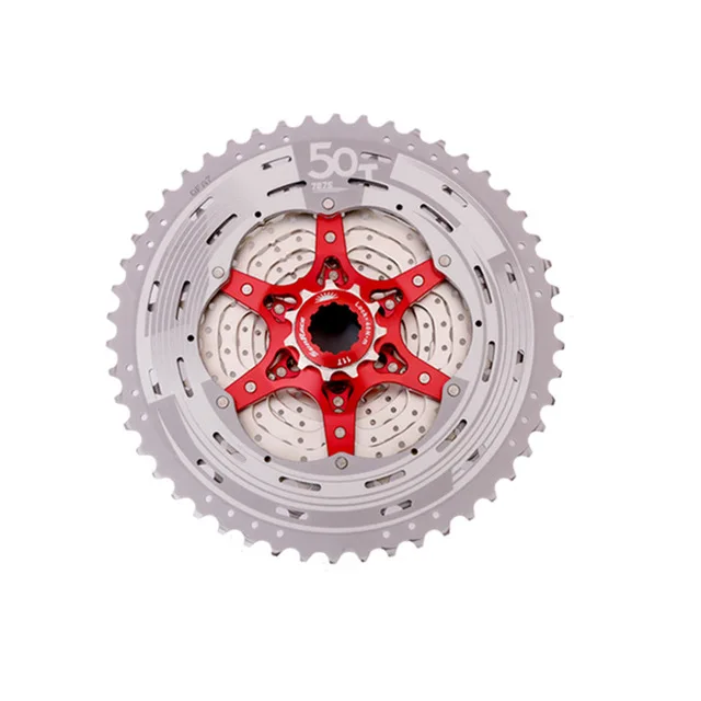 11 speed Silver Sunrace 11 Speed CSMX80 12 Speed CSMZ90 Bike Cassette 11-50T fits Shimano SRAM Flywheel 11-50, Lengthened Rear Hook - Цвет: 11 speed Silver