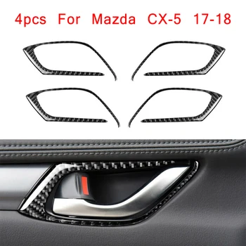 

Carbon Fiber Decor Cover Trim Inner Door Handle Sticker For Mazda CX-5 17-18 New