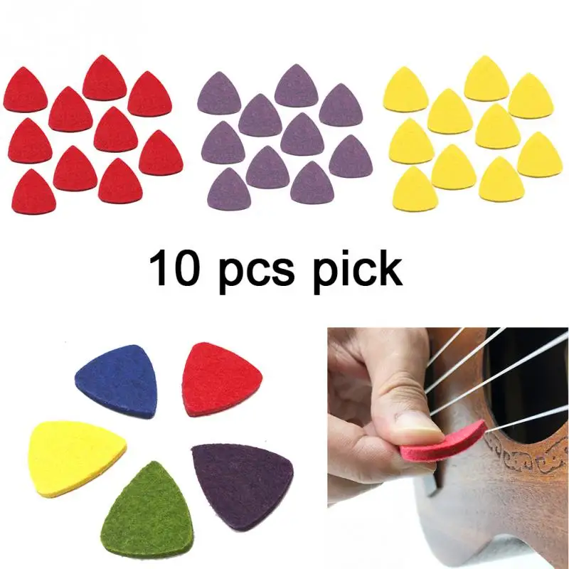 

10pcs Mini Professional Accessories Parts Soft Felt Tool Thin Practical Ukulele Portable Plectrum Guitar Pick