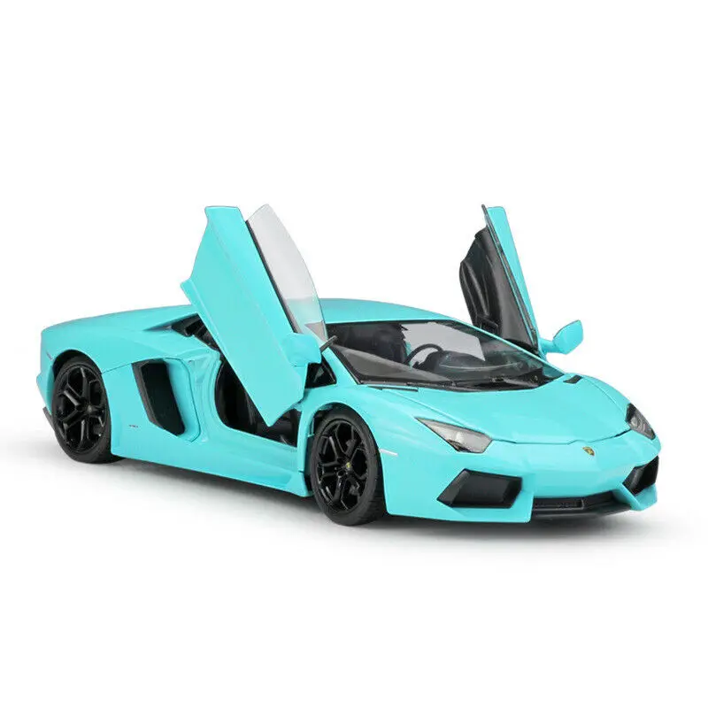 Welly 1:24 Lamborghini Aventador LP700-4 литая под давлением Модель гоночного автомобиля в коробке - Цвет: Синий