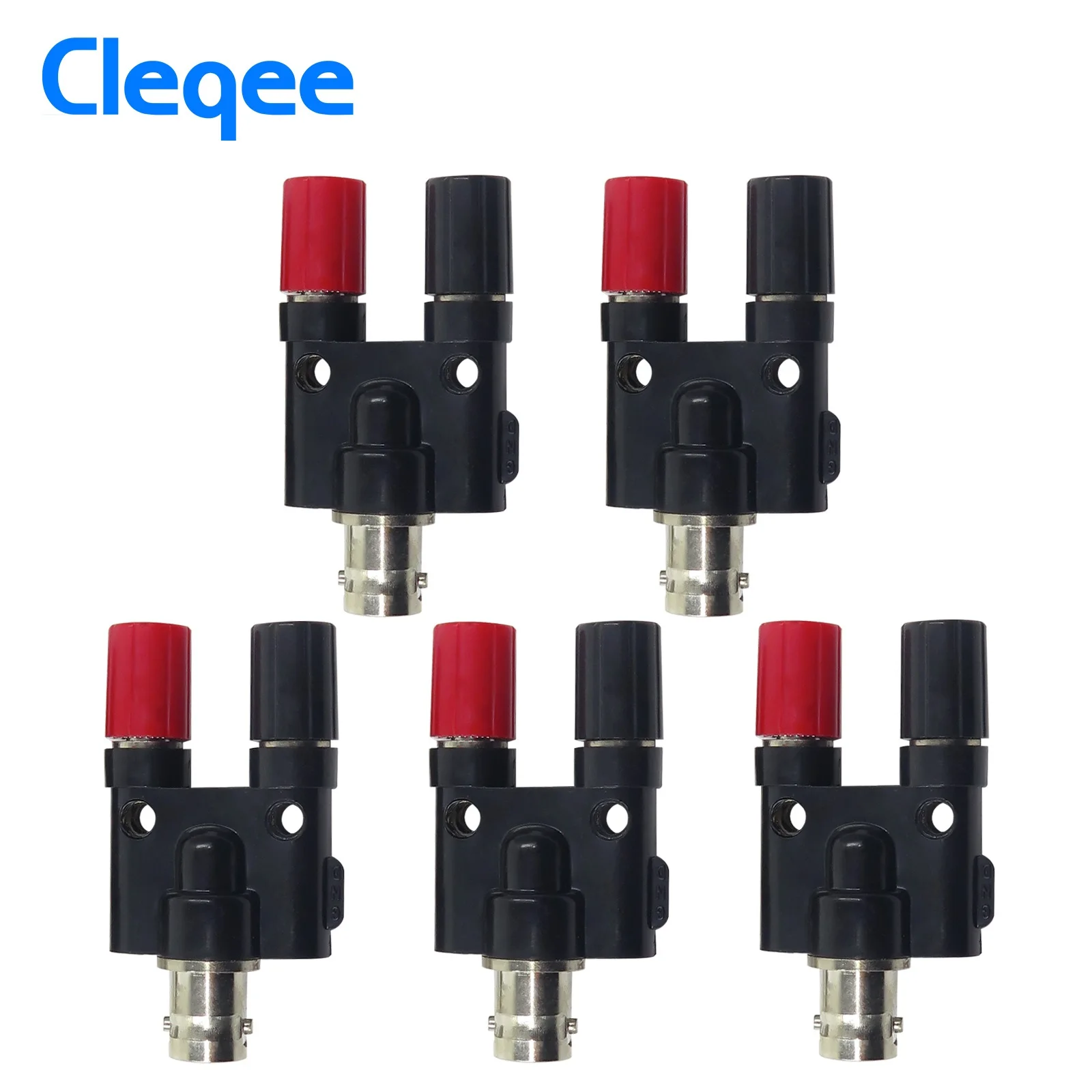 Cleqee P7008 5 шт. Q9 BNC Гнездовой разъем для двух двойной банан Разъем RF адаптер разъем