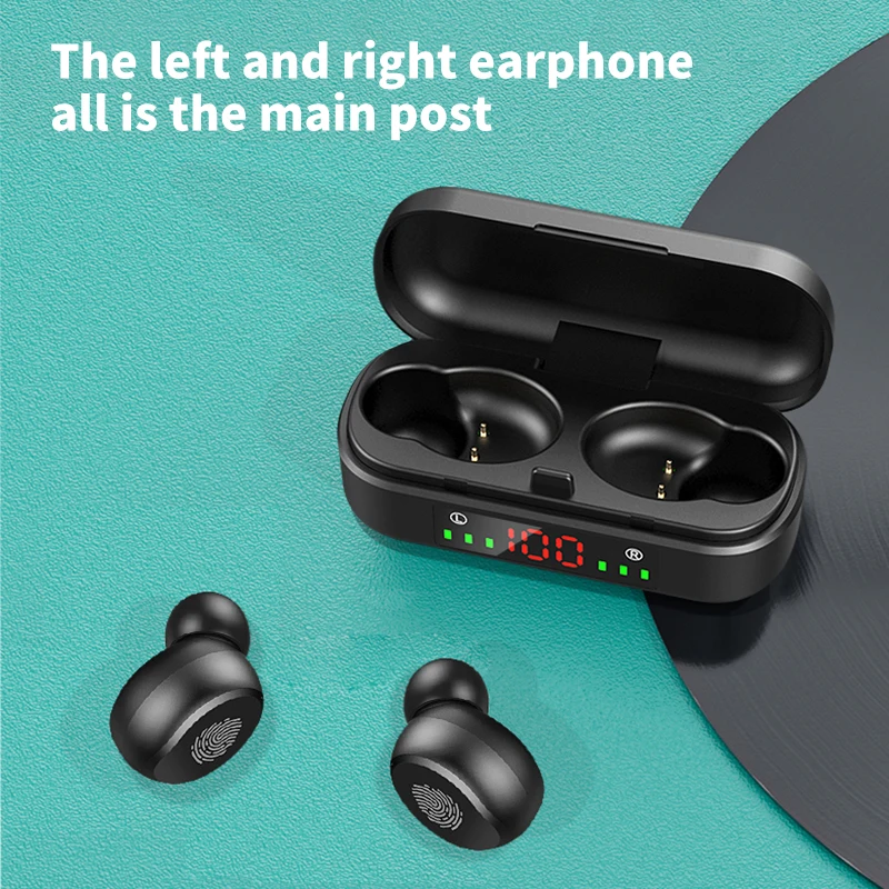 V8 Bluetooth 5,0 гарнитура TWS беспроводные наушники мини стерео наушники с двойным ухом с микрофоном зарядная коробка для смартфона