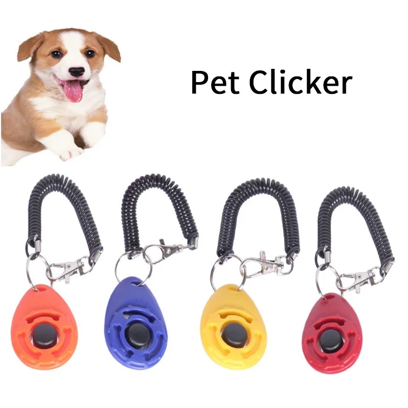 

Dog Training clicker clicker Dog Dog Training Belt Adjustable Sound Keychain And Wrist Strap Puppy Train Click 1PCS