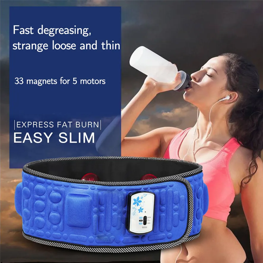 Electric Slimming Belt X5 Times Vibration Massage Weight Lose Burning Fat Shake Waist Trainer for Men Women 2020 | Спорт и